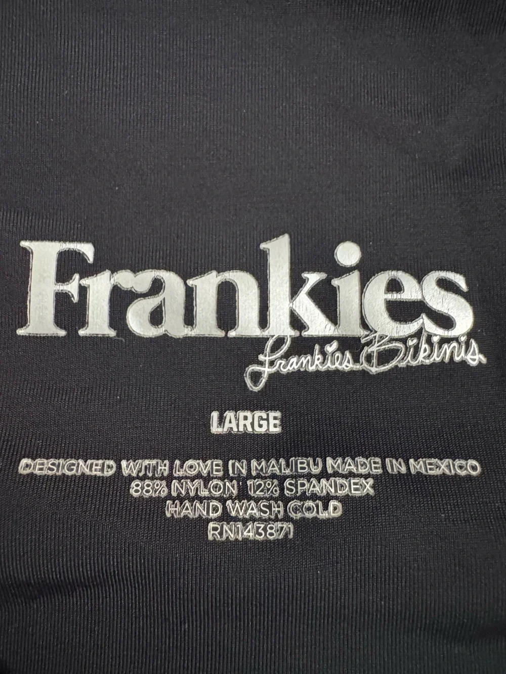 Frankie's Bikinis Taylor Bikini Top Black M/L